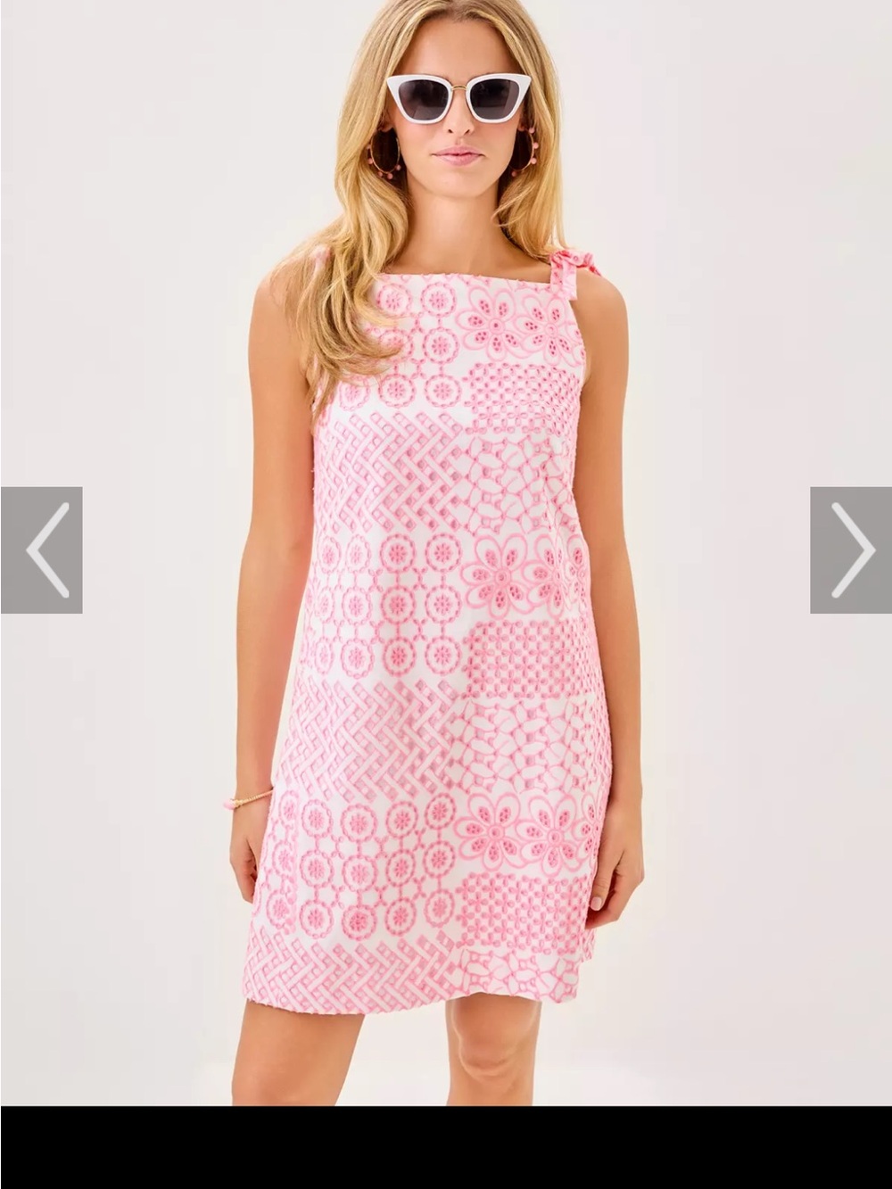 NWT Lilly Pulitzer Pink Patchwork Lace Sleeveless Shift Dress